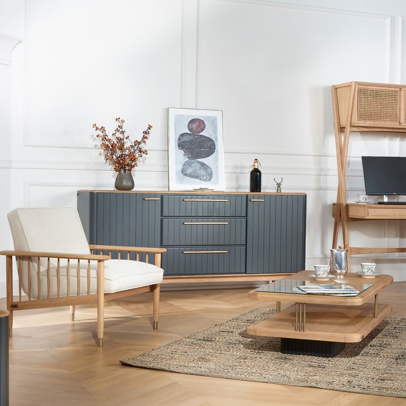 JOËL - Moderne houten eetkamerbuffet, 190 cm