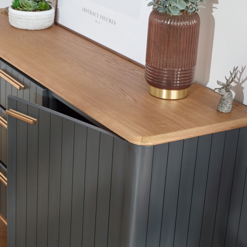 JOËL - Aparador de comedor estilo moderno en madera, 190 cm