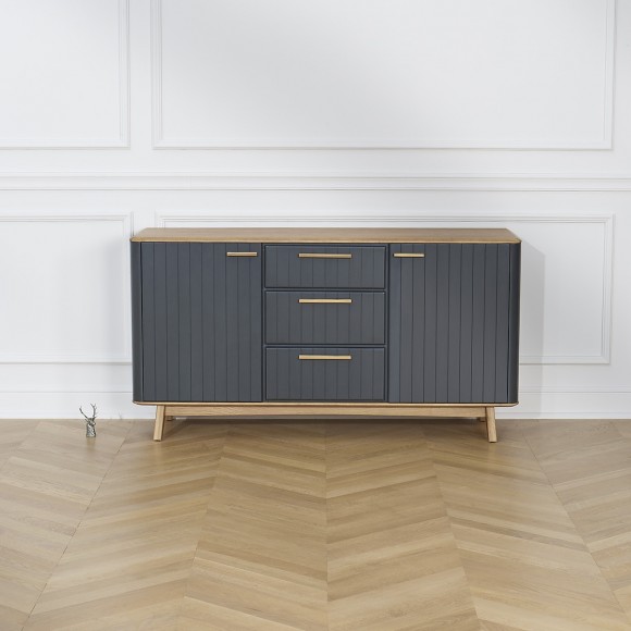 JOËL - Buffet de salle à manger, style moderne, en chêne 160 cm