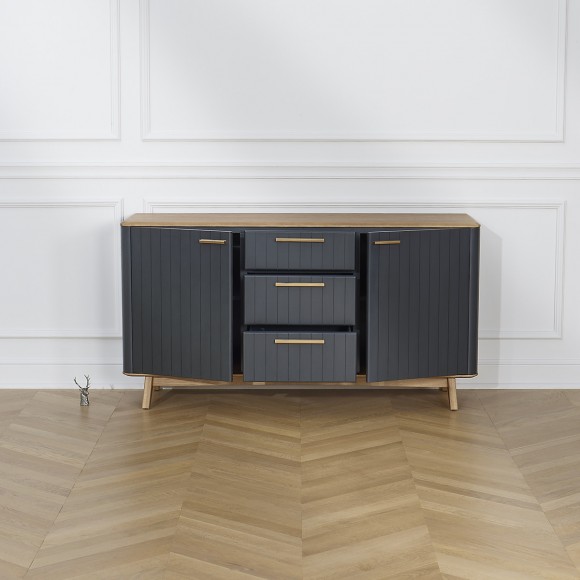 JOËL - Buffet contemporain en chêne 160 cm