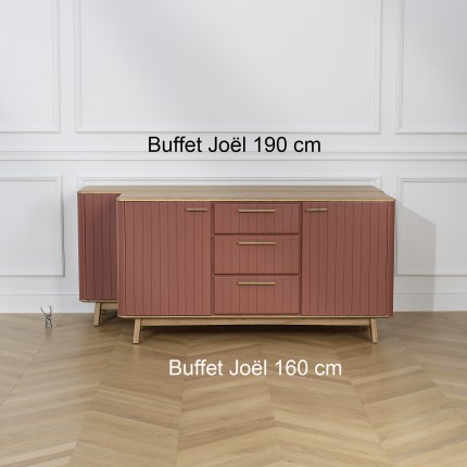 JOËL - Buffet de salle à manger style moderne en bois massif 190 cm