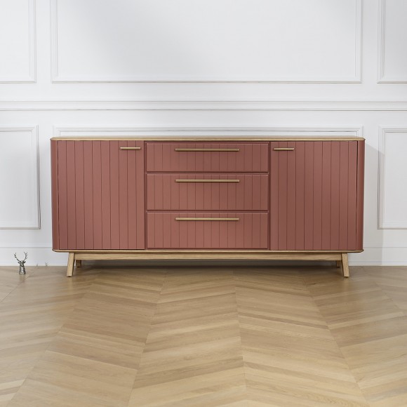 JOËL - Buffet de salle à manger style moderne en bois massif 190 cm