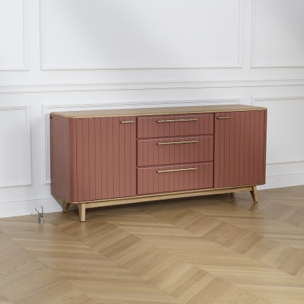 JOËL - Buffet de salle à manger style moderne en bois massif 190 cm