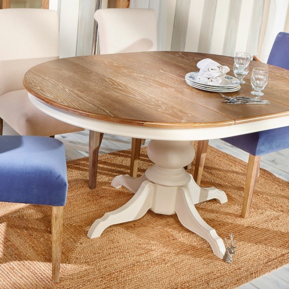 table ronde extensible 6 personnes blanche robin des bois