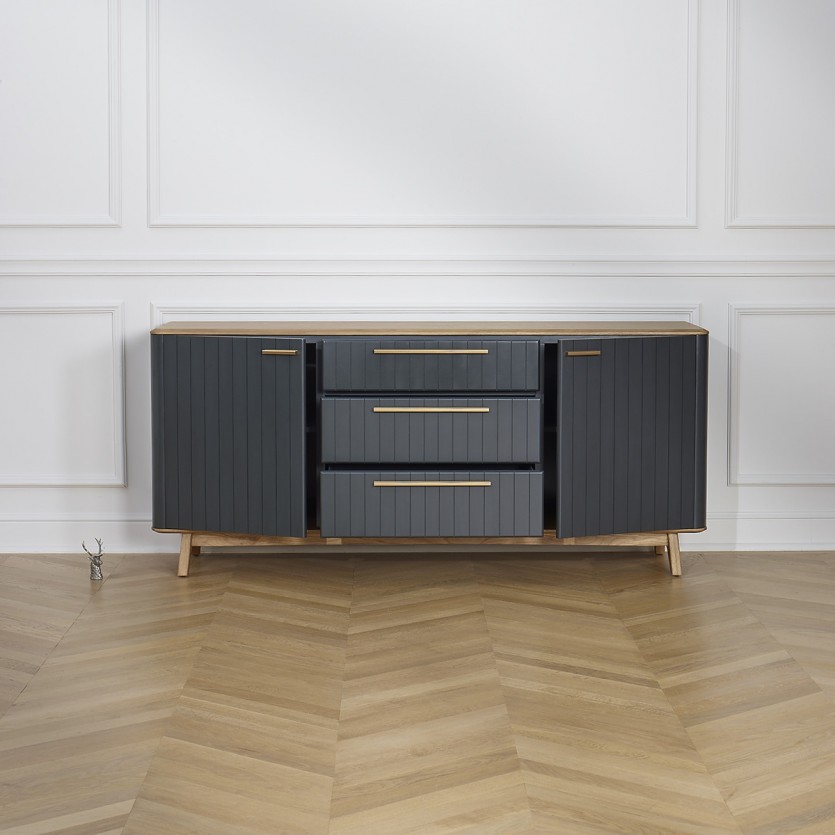 JOËL - Modern style dining room sideboard in wood, 190 cm