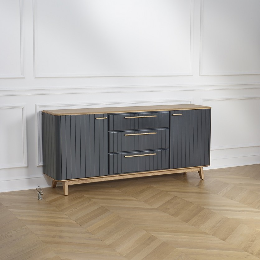 JOËL - Aparador de comedor estilo moderno en madera, 190 cm