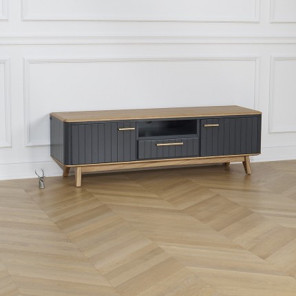 JOËL - Meuble TV contemporain en chêne 160 cm