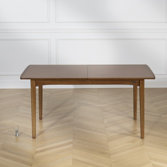 DALHIA - Table salle à manger extensible en bois, style nordique, 6/10 couverts