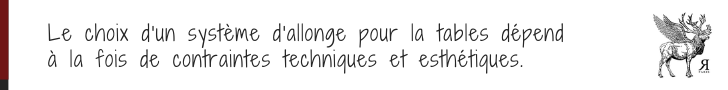 Comment bien choisir le système d'allonge pour la table de repas.